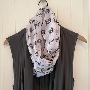 Skull and Bones Scarf- infinity Halloween